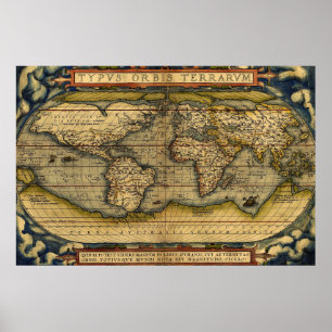 Old World Map Poster