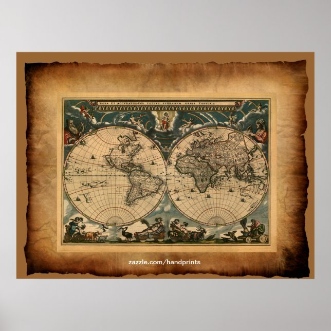 Old World Map Poster (Front)