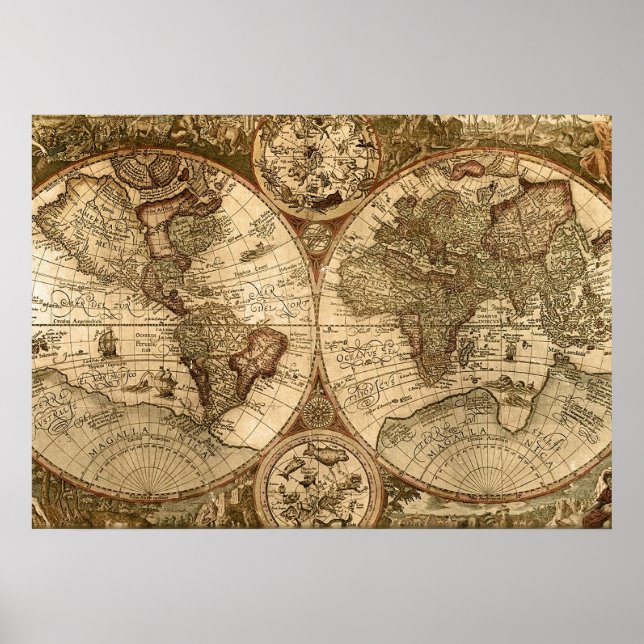 old world map poster (Front)