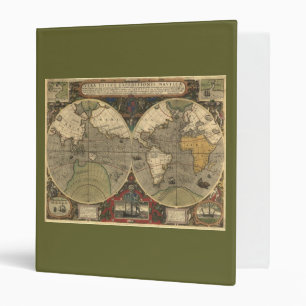 Old World Map Reversible Binder