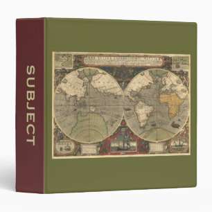 Old World Map Reversible Binder