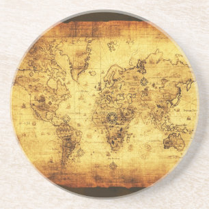 Old World Map Tasteful Earth Gift Coaster