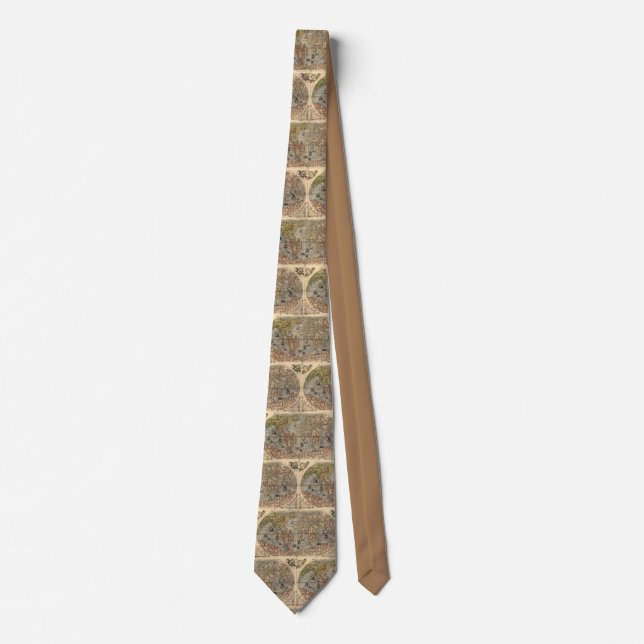 Old World Map Tie (Front)