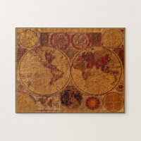 Old World Map Vintage Art Puzzle