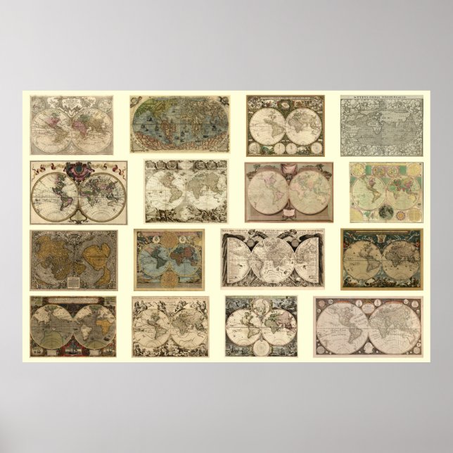 Old World Maps - 16 maps from over the Centuries Poster (Front)