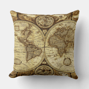 old world Maps Beautiful Throw Pillow