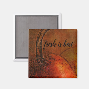 Old World Pears Art Fresh is Best Magnet