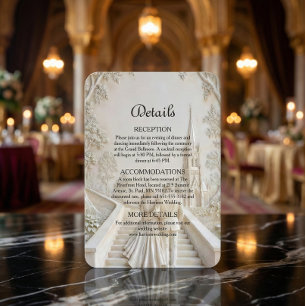 Old World Romantic Fairytale Cathedral Scene Enclosure Card