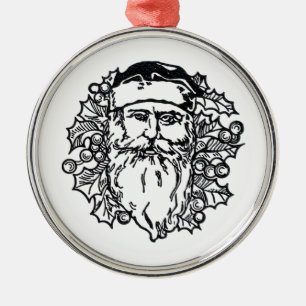 Old World Santa Metal Ornament