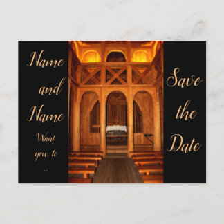 Old World Save the Date Announcement Postcard