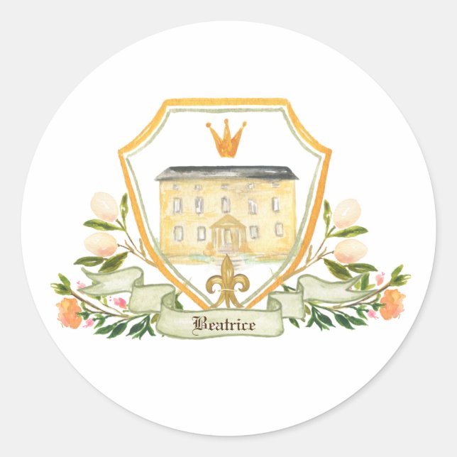 Old World Shakespeare | Fairytale Classic Round Sticker (Front)