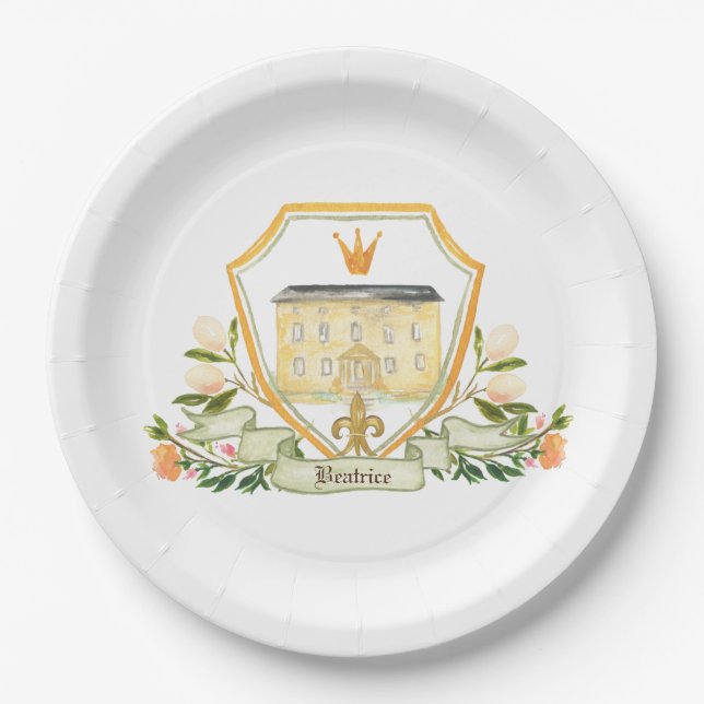 Old World Shakespeare | Fairytale Paper Plate (Front)