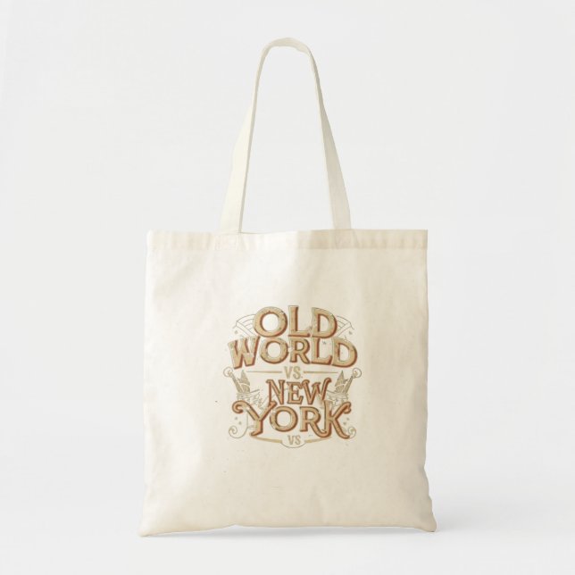 old world vs new york  tote bag (Front)