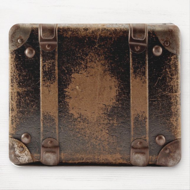Old worn leather luggage mouse pad (Front)