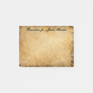 Old Worn Torn Parchment Paper Grunge Post-it Notes