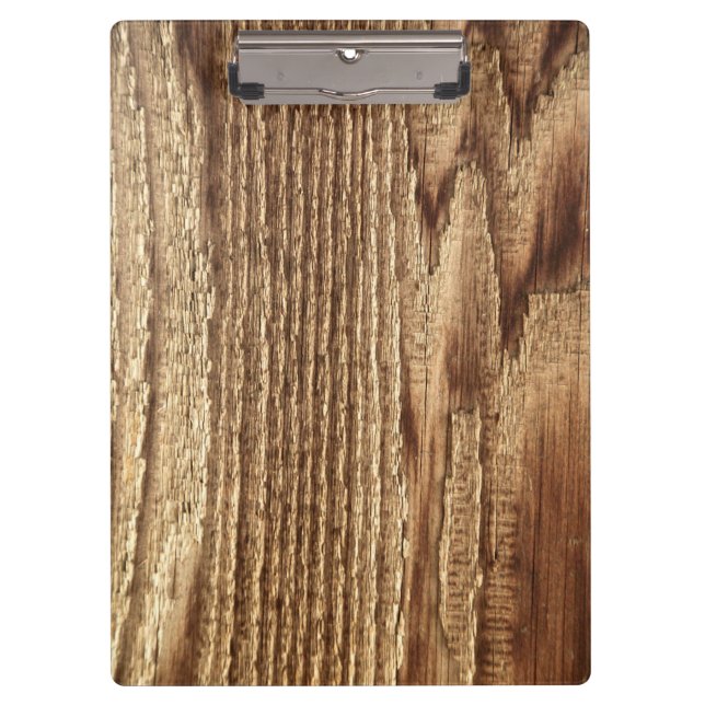 Old Worn Wood Cipboard Clipboard (Front)