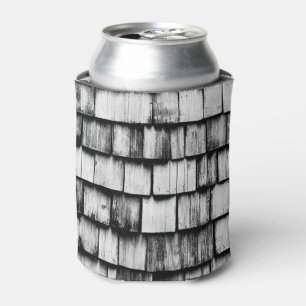 Old Worn Wooden Board Wall Can Cooler