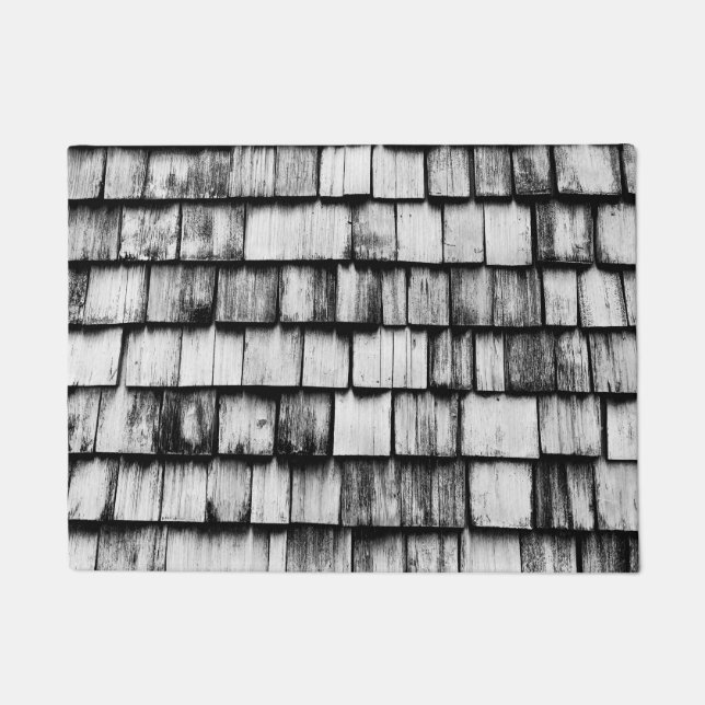 Old Worn Wooden Board Wall  Doormat (Front)