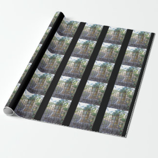 Old Wrought Iron Cemetery Fence Wrapping Paper