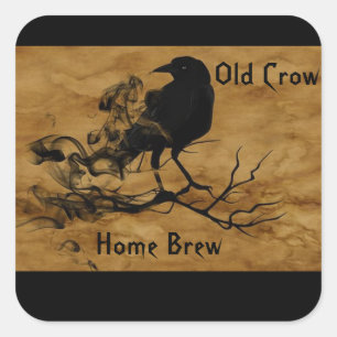 Old x=crow home brew stickers
