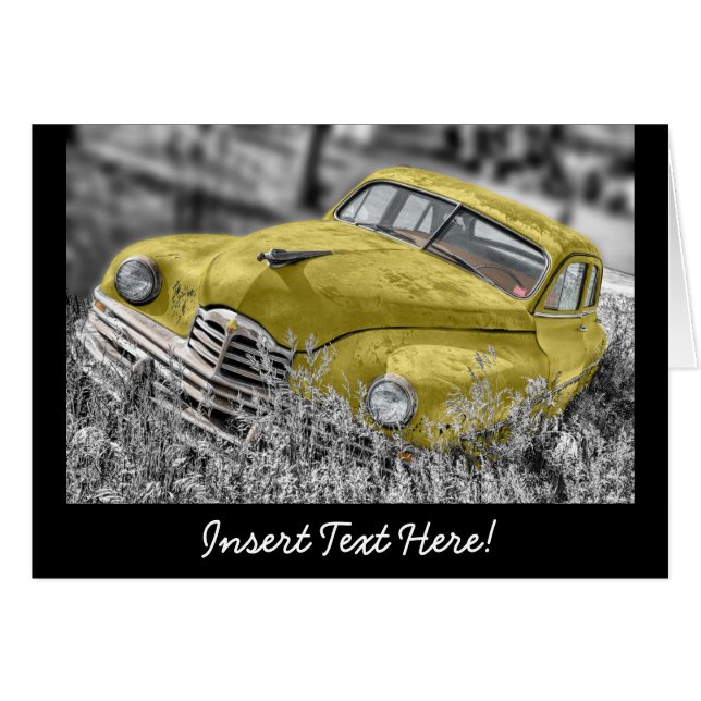 Old Yellow Car (Front Horizontal)