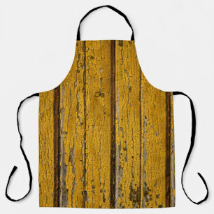 Old yellow door or fence with different paint, nat apron