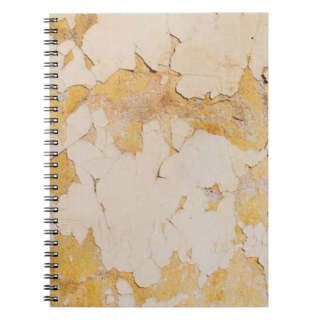 Old yellow stucco backgroundabstract, aged, antiqu notebook (Front)
