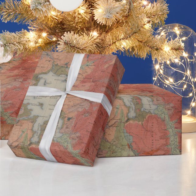Old Yellowstone Geological Map (1904)  Wrapping Paper (Holidays)