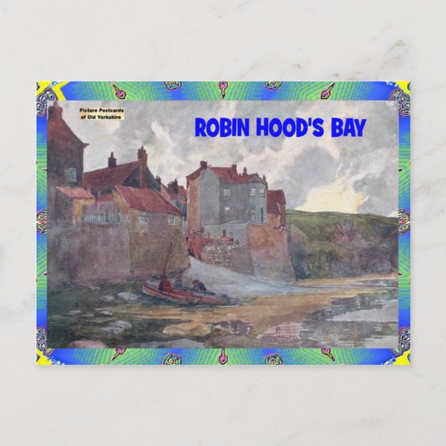 OLD YORKSHIRE - ROBIN HOOD'S BAY POSTCARD (Front)