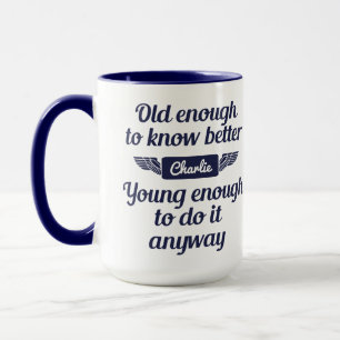 "Old & Young" custom name mugs