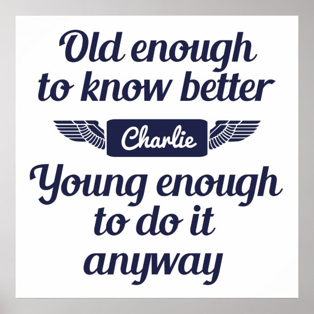 "Old & Young" custom name poster (Front)