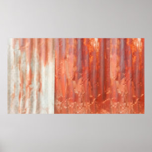 Old zinc background in vintage style. Rusted wall  Poster