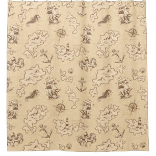 Olden nautical themed sepia pattern