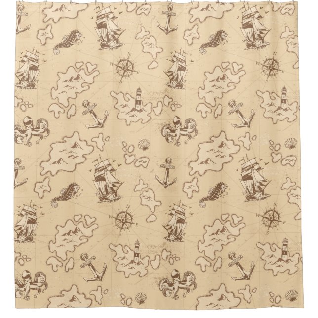 Olden nautical themed sepia pattern (Front)