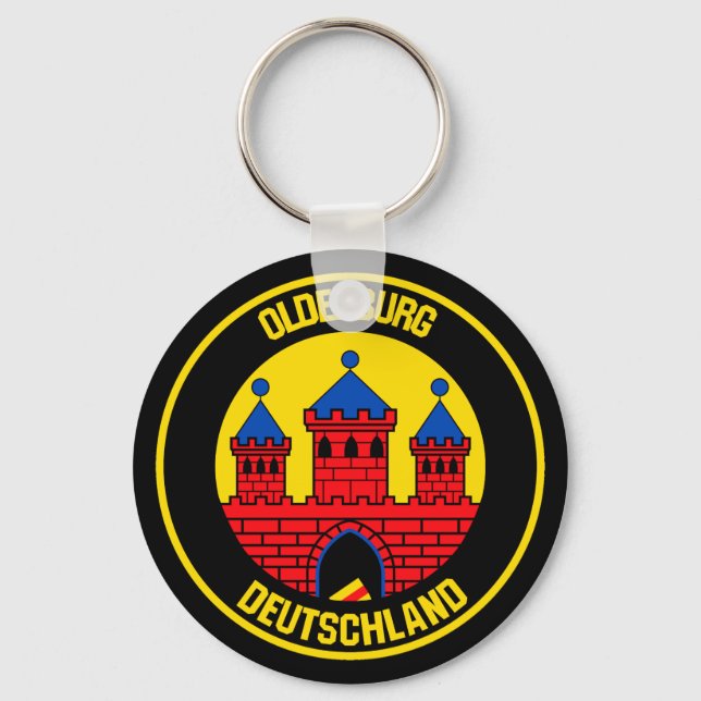 Oldenburg Round Emblem Keychain (Front)