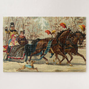 Older and Younger Sisters Ride - Mary Evans Jigsaw Puzzle