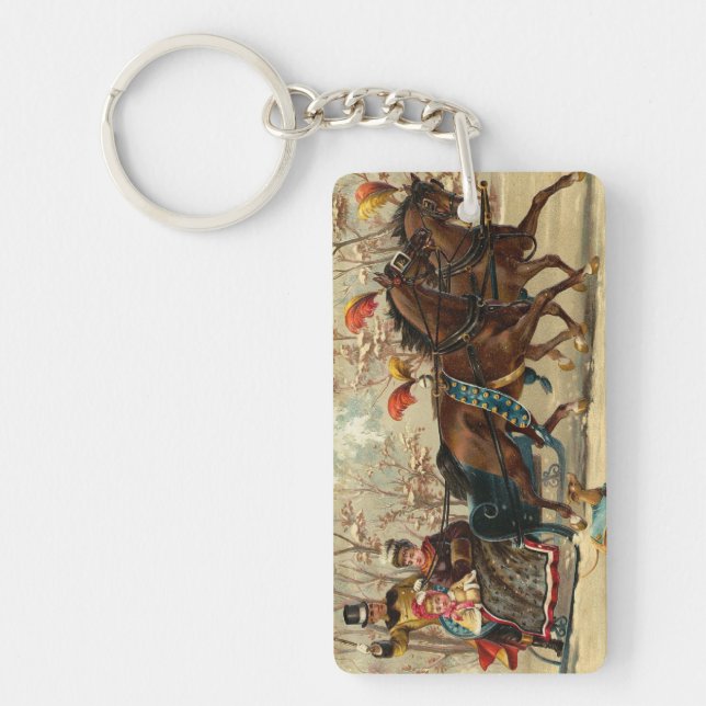 Older and Younger Sisters Ride - Mary Evans Keychain (Front)