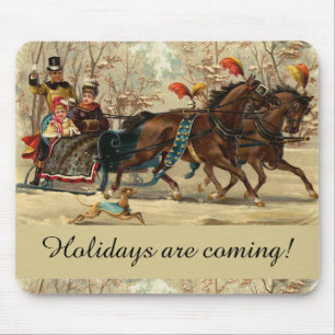 Older and Younger Sisters Ride - Mary Evans Mouse Pad