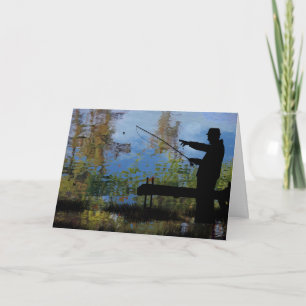 Older Man Fishing Retirement Greeting Card