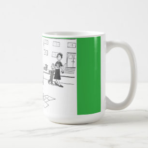 Older Retired Woman Skipping Playing Hopscotch Gam Coffee Mug