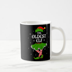 Oldest Elf Christmas Family Girls Women Elf Squad Coffee Mug