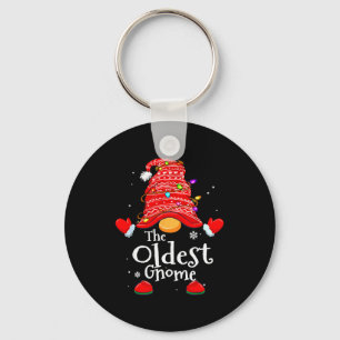 Oldest Gnome - Xmas Family Grandparents Christmas  Keychain