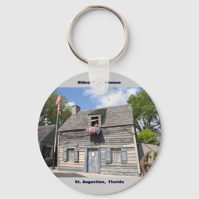 Oldest School House St. Augustine Fl Keychain (Front)