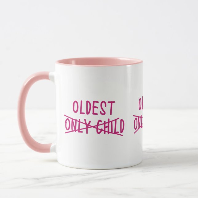 Oldest with Only Child Crossed Out Mug (Left)