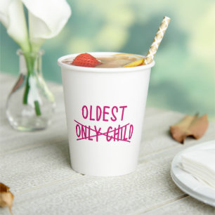 Oldest with Only Child Crossed Out Paper Cups