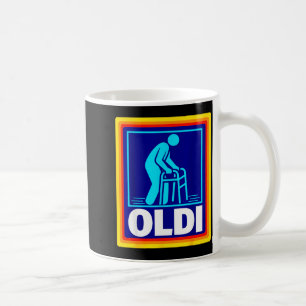 Oldi parody funny retro aging humour graphic fathe coffee mug