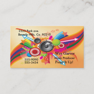 Oldies Music Speakers,  Rainbow Of Colours Business Card