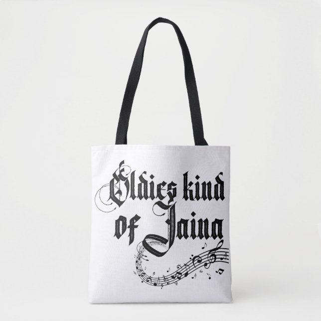 Oldies shopping tote bag (Front)