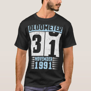 Oldometer 31 Years Old Happy Birthday Born In Nove T-Shirt