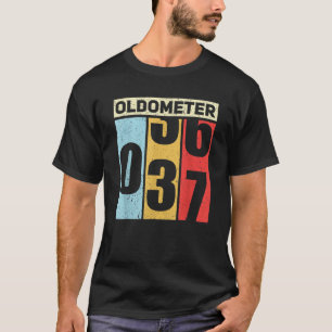 Oldometer 36 37 Funny 37th Birthday Odometer Gift T-Shirt
